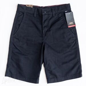 NWT Vans Authentic Stretch Shorts II (Big Kids) Black, Size 27 |  14